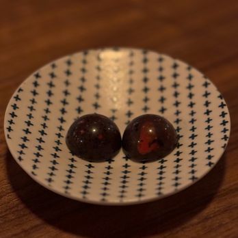 Major Tom - two olives on a plate on a table - Tapas/Small Plates Near Me - Denver, Colorado