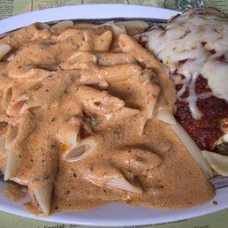 Sunday Special - full order of lasagna AND a full order of spaghetti or penne, plus a side salad, and garlic bread for only $15. Great! Sunday Special - full order of lasagna AND a full order of spaghetti or penne, plus a side salad, and garlic bread for only $15. Great!