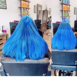 Hush Salon & Spa - You can see the bleach spots and color lines and spots she didn't blend