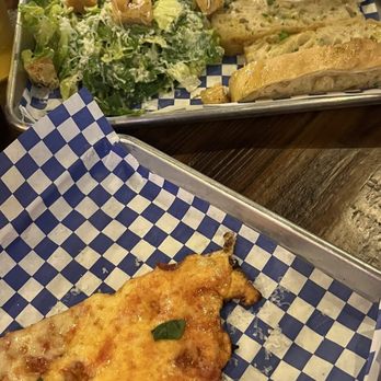Sisters - Cheese pizza slice, Caesar salad, vodka rigatoni pasta - Italian Near Me - Tucson, Arizona Sisters - Cheese pizza slice, Caesar salad, vodka rigatoni pasta - Italian Near Me - Tucson, Arizona