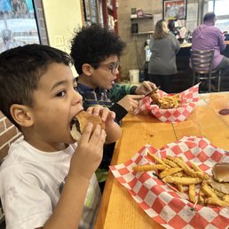 Grandkids enjoying after school snack from the kids menu!
