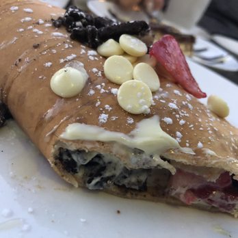Plateia Mediterranean Kitchen Bar - Crepe...Eh...the sauce reminds me of kids cereal...captain crunch? - Bars Near Me - Glenview, Illinois Plateia Mediterranean Kitchen Bar - Crepe...Eh...the sauce reminds me of kids cereal...captain crunch? - Bars Near Me - Glenview, Illinois