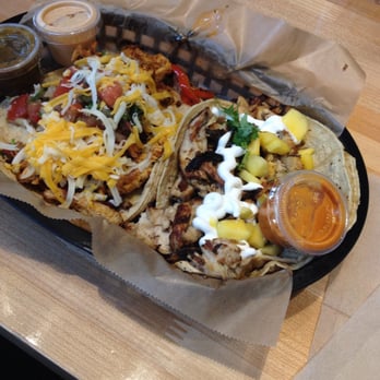 Torchy's Tacos - Brushfire and chicken fajita w chipotle sauce - Tex-Mex Near Me - Plano, Texas Torchy's Tacos - Brushfire and chicken fajita w chipotle sauce - Tex-Mex Near Me - Plano, Texas