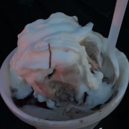 Cookies n Cream with hot fudge and whip cream Cookies n Cream with hot fudge and whip cream