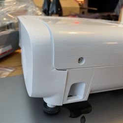 Damaged corner of video projector.