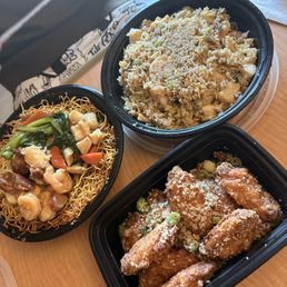 House special chow mien, combination fried rice, salt & pepper chicken wings House special chow mien, combination fried rice, salt & pepper chicken wings