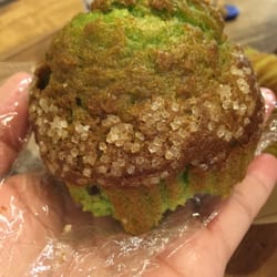 Thanks A Latte - Pistachio muffin is delicious! Color is pleasing to my 3yr old.
