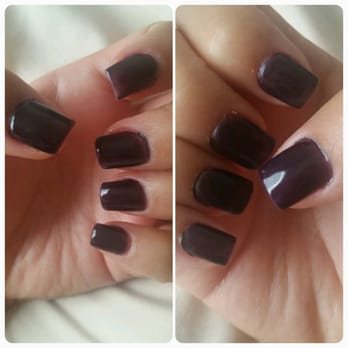 Elegant Nails - Gel on my cuticles & super sharp & super fat & color is faded! I refused to pay for the gel or leave a tip  RUN AWAY - Nail Salons Near Me - Mira Loma, California
