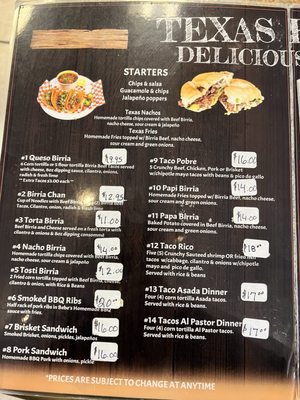 Menu photo 2 Texas Bebe’s Quesobirria Grayslake, IL Menu photo 2 Texas Bebe’s Quesobirria Grayslake, IL
