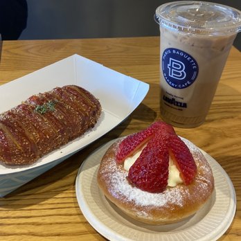 Paris Baguette - Sausage Stick Bread, Strawberry Cream Brioche, House Iced Coffee - Coffee & Tea Near Me - Irvine, California Paris Baguette - Sausage Stick Bread, Strawberry Cream Brioche, House Iced Coffee - Coffee & Tea Near Me - Irvine, California