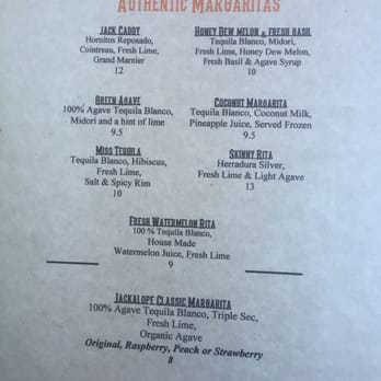 Jackalope Ranch - Margarita menu - Barbeque Near Me - Indio, California Jackalope Ranch - Margarita menu - Barbeque Near Me - Indio, California