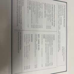 El Triunfo Restaurant - Menu