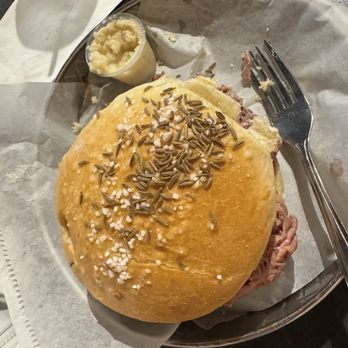 Laurie's Restaurant - Beef on a Weck... eat this upside down.. meaning seasoning to tongue. Trust this foodie... this secret MAKES THIS!!!! - American Near Me - Warsaw, New York Laurie's Restaurant - Beef on a Weck... eat this upside down.. meaning seasoning to tongue. Trust this foodie... this secret MAKES THIS!!!! - American Near Me - Warsaw, New York