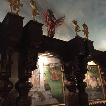 Kalachandji's - the sacred Temple hall with beautiful paintings by renowned Rajasthani artist B. C. Sharma - Vegetarian Near Me - Dallas, Texas Kalachandji's - the sacred Temple hall with beautiful paintings by renowned Rajasthani artist B. C. Sharma - Vegetarian Near Me - Dallas, Texas