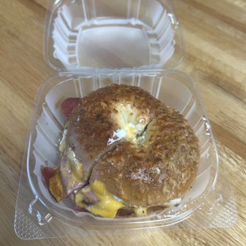 Mighty Missouri Coffee Company - Turkey Bacon Breakfast Sandwich on a Parmesan bagel - Coffee & Tea Near Me - Bismarck, North Dakota Mighty Missouri Coffee Company - Turkey Bacon Breakfast Sandwich on a Parmesan bagel - Coffee & Tea Near Me - Bismarck, North Dakota