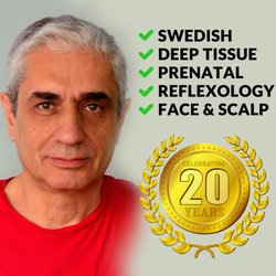 Artur specializes in Swedish, Deep Tissue, Face and Scalp, Prenatal and Reflexology massages.
