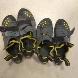 Climb Iowa - Pointed climb shoes; very flexible too!