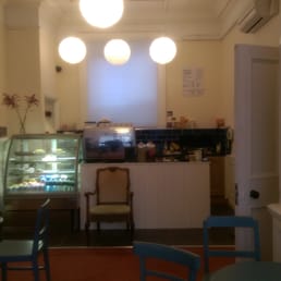 View from the window back into the cafe