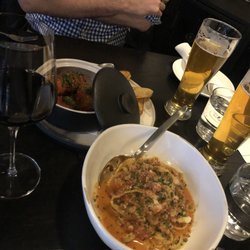 SABA Italian Bar + Kitchen - Tagliatelle pasta & meatball appetizer