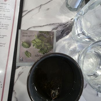 Cafe Sophie - A cup of their hot tea - I got mint. March 2026 - Breakfast & Brunch Near Me - Gaithersburg, Maryland Cafe Sophie - A cup of their hot tea - I got mint. March 2026 - Breakfast & Brunch Near Me - Gaithersburg, Maryland