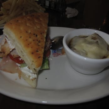 Ship Rock Grille - Half of a Prospector's Club and a cup of French Onion Soup - American Near Me - Morrison, Colorado Ship Rock Grille - Half of a Prospector's Club and a cup of French Onion Soup - American Near Me - Morrison, Colorado