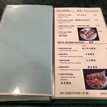 Nha Trang Restaurant - Inside of menu~ - Vietnamese Near Me - Vancouver, British Columbia