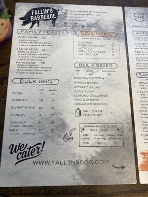 Menu photo 1 Fallin's Barbeque Thomasville, GA Menu photo 1 Fallin's Barbeque Thomasville, GA