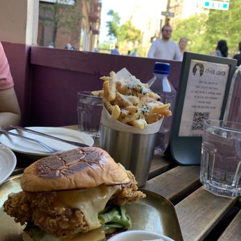 Chick Chick - Chickwich + Truffle Parm Fries - Chicken Shop Near Me - New York, New York Chick Chick - Chickwich + Truffle Parm Fries - Chicken Shop Near Me - New York, New York