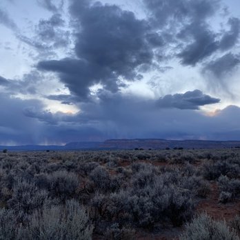 Dark Sky RV Campground - Storm rolling in from the West (view from tent-site #9) - RV Parks Near Me - Kanab, Utah