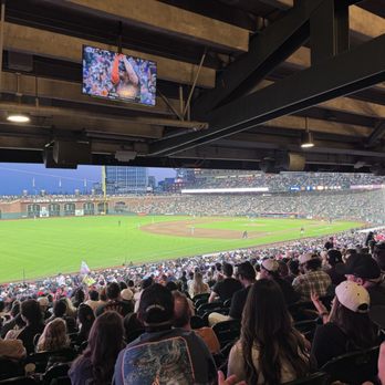 Oracle Park - View from section 130, row 40. Couldn't see most of the score board - Stadiums & Arenas Near Me - San Francisco, California Oracle Park - View from section 130, row 40. Couldn't see most of the score board - Stadiums & Arenas Near Me - San Francisco, California