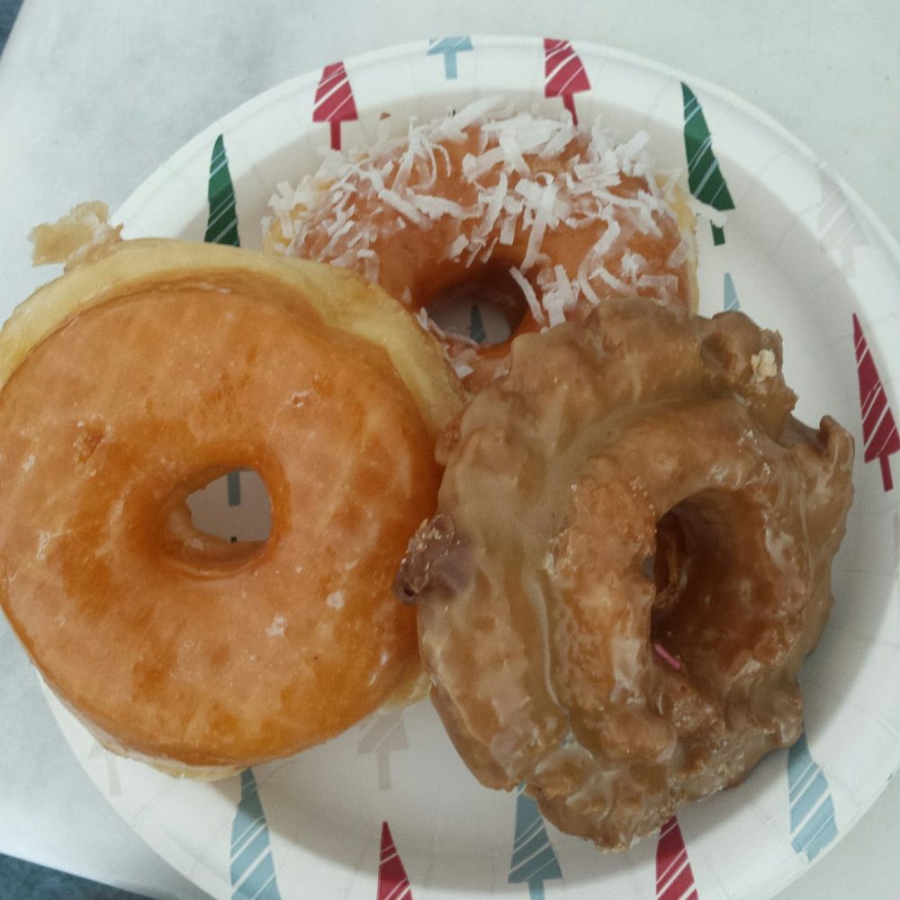 Glazed, coconut, old fashion and pup nose (not offered at the shop) Glazed, coconut, old fashion and pup nose (not offered at the shop)