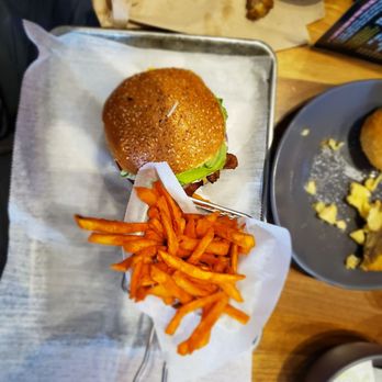 Brgr Stop - Burger of the Month with Sweet Fries - American Near Me - Fort Lauderdale, Florida