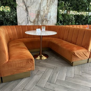The Breakfast Bar - Nice booth but table too small - Breakfast & Brunch Near Me - Duluth, Georgia