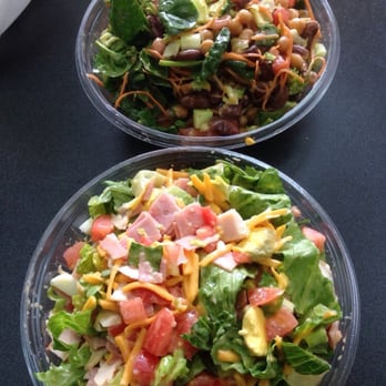Ovi's Place - Chefs salad (in the front). In the back: my friend built her own salad. - Sandwiches Near Me - Brooklyn, New York
