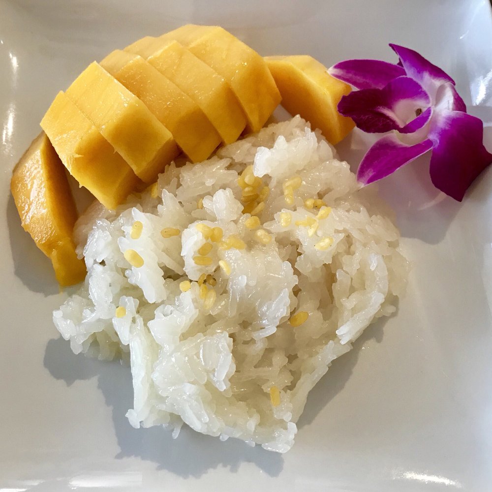 Thai House2 Restaurant - Delicious! Mango sticky rice dessert - Thai Near Me - San Antonio, Texas