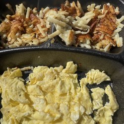 J-Birds Burger Jointe - Hashbrowns scrambled eggs, needs salt