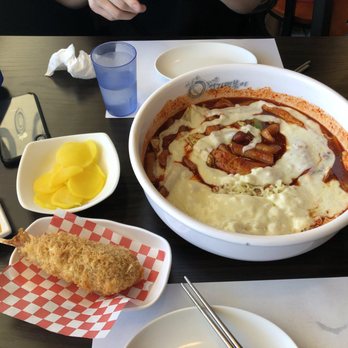 Luv Dduk - Korean Corn Dog, YUPDDUK with ramen and extra cheese. - Korean Near Me - Cerritos, California