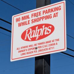 Ralphs - 90 minutes free parking while shopping at this Ralphs