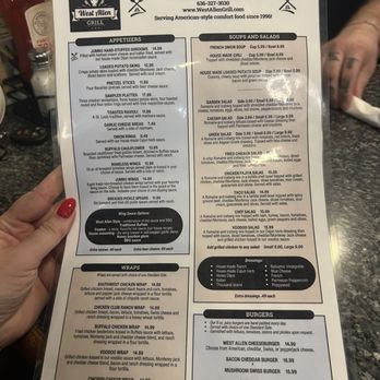 West Allen Grill - Menu - Wine Bars Near Me - Wentzville, Missouri West Allen Grill - Menu - Wine Bars Near Me - Wentzville, Missouri