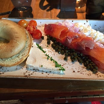 Texas Spice - My bagel & lox with capers, cream cheese, chopped egg whites & tomatoes. - New American Near Me - Dallas, Texas Texas Spice - My bagel & lox with capers, cream cheese, chopped egg whites & tomatoes. - New American Near Me - Dallas, Texas