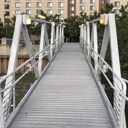 The walkway to the bridge