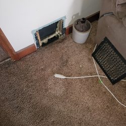 Seven Star Hvac And Duct Cleaning - As you can see they didn't put the cover back on and left my carpet a mess