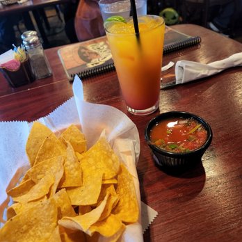 El Sombrero - They give you 2 different salsas, chips, and take your drink order as soon as you sit down. We had a tequila sunrise with our meal. - Mexican Near Me - El Monte, California El Sombrero - They give you 2 different salsas, chips, and take your drink order as soon as you sit down. We had a tequila sunrise with our meal. - Mexican Near Me - El Monte, California
