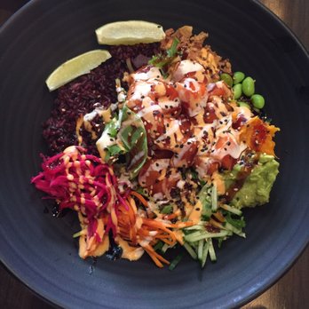 En Hakkore 2.0 - Salmon Wafu with Black Rice and Mixed Rice - Asian Fusion Near Me - Chicago, Illinois