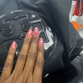 Luxury Nails & Spa - My beautiful Marble Nails with gold flakes. Anna does a great job. - Nail Salons Near Me - Long Beach, California Luxury Nails & Spa - My beautiful Marble Nails with gold flakes. Anna does a great job. - Nail Salons Near Me - Long Beach, California