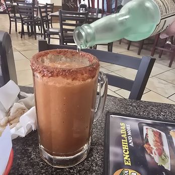 Tostada Regia - Westheimer - Michelada con agua natural - Mexican Near Me - Houston, Texas Tostada Regia - Westheimer - Michelada con agua natural - Mexican Near Me - Houston, Texas