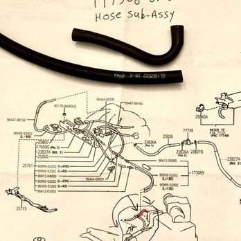 O'Reilly Auto Parts - The old hose with tiny cracks, extra new hose, and the diagram of the vaccuum system 2 dealers said I needed. Wouldn't sell me just 1 hose. - Auto Parts & Supplies Near Me - Escondido, California O'Reilly Auto Parts - The old hose with tiny cracks, extra new hose, and the diagram of the vaccuum system 2 dealers said I needed. Wouldn't sell me just 1 hose. - Auto Parts & Supplies Near Me - Escondido, California