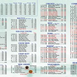 Tung Hsing House - Menu