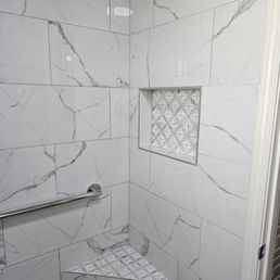 a bathroom with a shower a bathroom with a shower