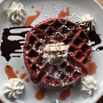 Hen Quarter - Red velvet waffle - Southern Near Me - Alexandria, Virginia